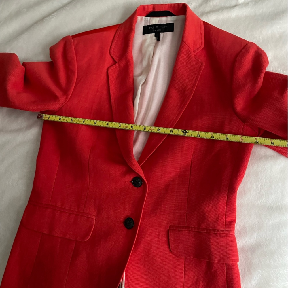 Red / orange rag&bone Women's Blazer - Picture 4 of 7